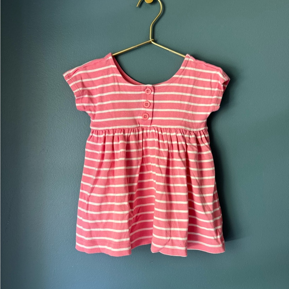Hanna Andersson pink and white stripe play dress‎